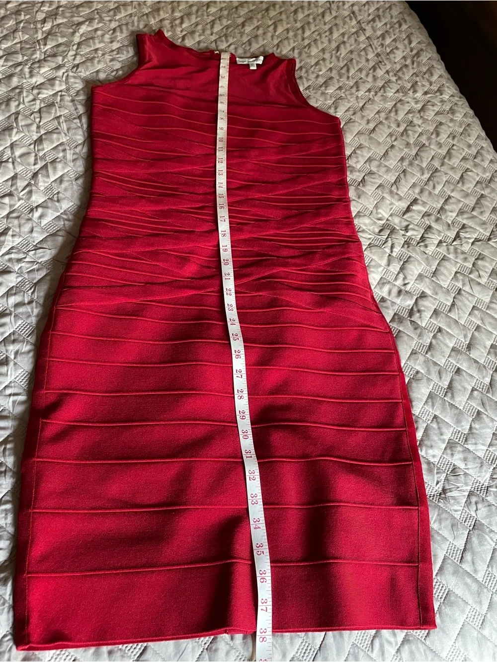 Dress the Population Red Sleeveless Bodycon Dress